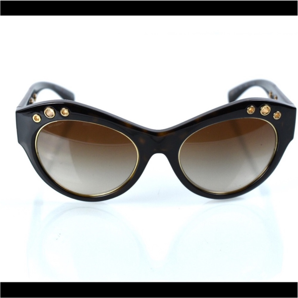 Versace Black and Gold Women's Sunglasses - Picture 6 of 6